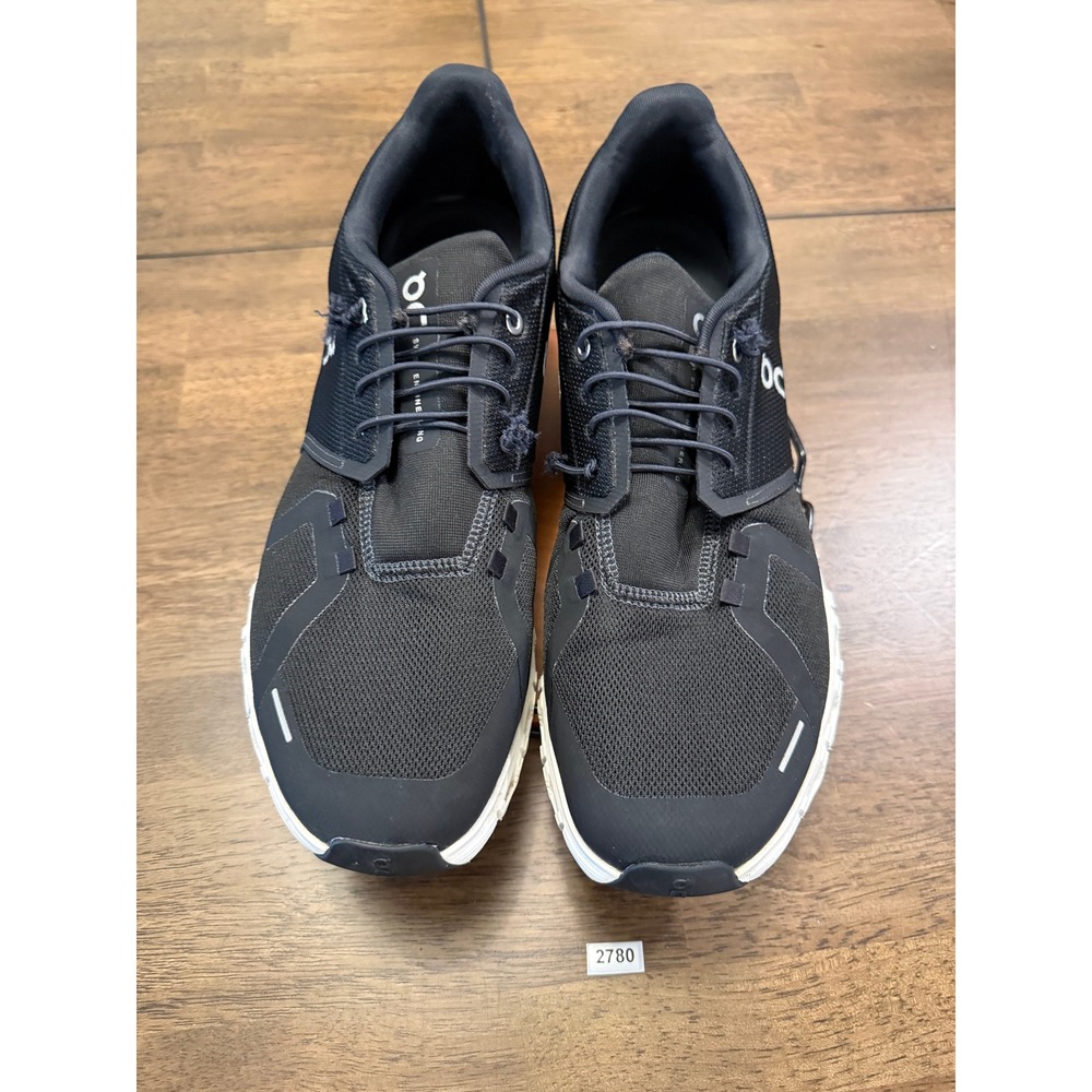 On Cloud Black White Running Shoes Mens Size 13 Low Top Sneakers 19.0002